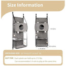 Space-Saving Door Hanging Cat Shelves with Cozy Enclosed Condo and Open Lounging Platforms, a Four-Tier Vertical Climbing Haven for Multi-Cat Households to Rest, Play, and Watch the World from Above (Grey)