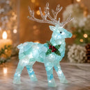 DIY Luminous Sea Glass Christmas Ornament Kit – Create Santa, Snowman, Reindeer, Wreath, Tree & Angel Decor with Built-in LED Lights, Perfect Handmade Holiday Centerpiece & Gift for Festive Home Ambiance (Santa)