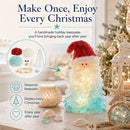 DIY Luminous Sea Glass Christmas Ornament Kit – Create Santa, Snowman, Reindeer, Wreath, Tree & Angel Decor with Built-in LED Lights, Perfect Handmade Holiday Centerpiece & Gift for Festive Home Ambiance (Star-Light Xmas Tree)