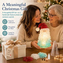 DIY Luminous Sea Glass Christmas Ornament Kit – Create Santa, Snowman, Reindeer, Wreath, Tree & Angel Decor with Built-in LED Lights, Perfect Handmade Holiday Centerpiece & Gift for Festive Home Ambiance (Wreath)