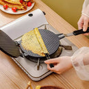 Aluminum Alloy Crepe Maker, Non-Stick Multi-Use Egg & Waffle Maker, Compact Lightweight Breakfast Machine with Even Heat Distribution, Easy Storage Kitchen Appliance