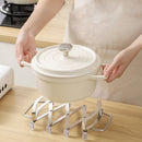 Silver Stainless Steel Expanding Trivet, 18x16cm, Heat-Resistant Mat for Countertop & Hot Pots, Holds Dishes Within 10 Inches (1pc)