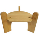 Yellow 17.5x17.5x9cm Wooden Beverage Dispenser Stand, Stable Base for Lemonade & Drink Dispensers, Home Bar Essential