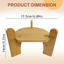 Yellow 17.5x17.5x9cm Wooden Beverage Dispenser Stand, Stable Base for Lemonade & Drink Dispensers, Home Bar Essential