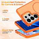 Samsung Galaxy S26 Ultra Case with Lens Kickstand, Support Wireless Charging, Military-Grade Shockproof Protection Slim Magnetic Case, Orange