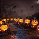 5-Pack Solar Jack-O-Lantern Pathway Lights for Halloween Outdoor Garden Yard Decorations (orange)