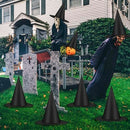 12pcs Floating Witch Hats for Halloween Party Decor, Porch, Yard, Haunted House Spooky Themed Events (black)