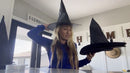 12pcs Floating Witch Hats for Halloween Party Decor, Porch, Yard, Haunted House Spooky Themed Events (black)