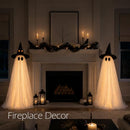Halloween Ghost Lights for Outdoor Porch, Garden, Indoor Fireplace & Party Decorations (white)