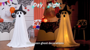 Halloween Ghost Lights for Outdoor Porch, Garden, Indoor Fireplace & Party Decorations (white)