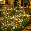 Solar Garden Firework Lights for Lawn Path Patio & Outdoor Night Decor (Warm White)