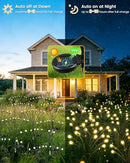 Solar Firefly Garden Lights, Waterproof Outdoor Decor for Path, Lawn, Patio, Party & Holiday Ambiance (Warm White)