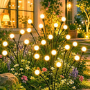 Solar Firefly Garden Lights 48 LED Outdoor Decor for Pathway Yard Patio Party Night Ambience (Warm White)
