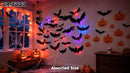 48-Pack Halloween Bat Wall Decor, Spooky Indoor & Outdoor Party Decoration for Haunted Houses (black)