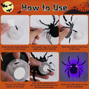 45-Pack 3D Glowing Spiders Halloween Decor for Walls, Mirrors, Windows & Spooky Spaces (purple)
