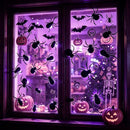 36 Pack LED Light-Up Spider Halloween Decoration for Home, Mirror, Wall, Party (purple)