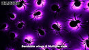 36 Pack LED Light-Up Spider Halloween Decoration for Home, Mirror, Wall, Party (purple)
