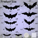 36-Pack Halloween Bat Decorations with LED Lights for Indoor Outdoor Halloween Party Garage Decor (black)