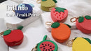 Mini Fruit Coin Purse Keychain, Stylish Bag Charm for Daily Outings & Travel (Dark Blue)