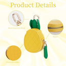 Cute Fruit Zipper Pouch Keychain Charm for Backpacks, Purses, and Daily Carry (Yellow)