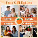 Mini Fruit Keychain Pouch Perfect for Backpacks, Purses, and Daily Carry Essentials (Orange)