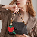 Cute Fruit Coin Pouch Keychain Charm for Backpacks, Handbags & Everyday Carry (red)