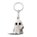Fun Ghost Keychain for Halloween, Cute Bag Charm and Key Accessory for Holiday & Daily Use (white)