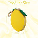 Cute Lemon Shaped Coin Pouch Keychain, Charm for Purses, Bags and Backpacks (Yellow)