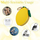 Cute Lemon Shaped Coin Pouch Keychain, Charm for Purses, Bags and Backpacks (Yellow)