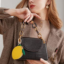 Cute Lemon Shaped Coin Pouch Keychain, Charm for Purses, Bags and Backpacks (Yellow)
