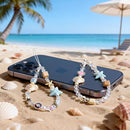 2-Pack Beaded Phone Wrist Straps for Phones, Cameras & Everyday Bags (white)