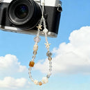 2-Pack Beaded Phone Wrist Straps for Phones, Cameras & Everyday Bags (white)