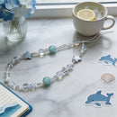 2-Piece Beaded Phone Lanyards for Phones, Cameras, Bags, Keychains, and More (Blue)