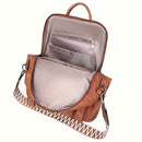 Women'S Travel Backpack Stylish Backpack Leather Backpack Tassel Backpack Chain - Black - Size 01