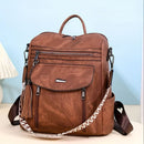 Women'S Travel Backpack Stylish Backpack Leather Backpack Tassel Backpack Chain - Blue - Size 01