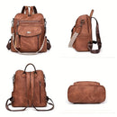 Women'S Travel Backpack Stylish Backpack Leather Backpack Tassel Backpack Chain - Brown - Size 01