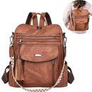 Women'S Travel Backpack Stylish Backpack Leather Backpack Tassel Backpack Chain - Gray - Size 01