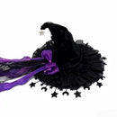 Black Witch Hat Star Ornaments Halloween Accessory Cosplay Hat Themed Party Hat - Black - Size 01