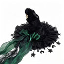 Black Witch Hat Star Ornaments Halloween Accessory Cosplay Hat Themed Party Hat - Green - Size 01