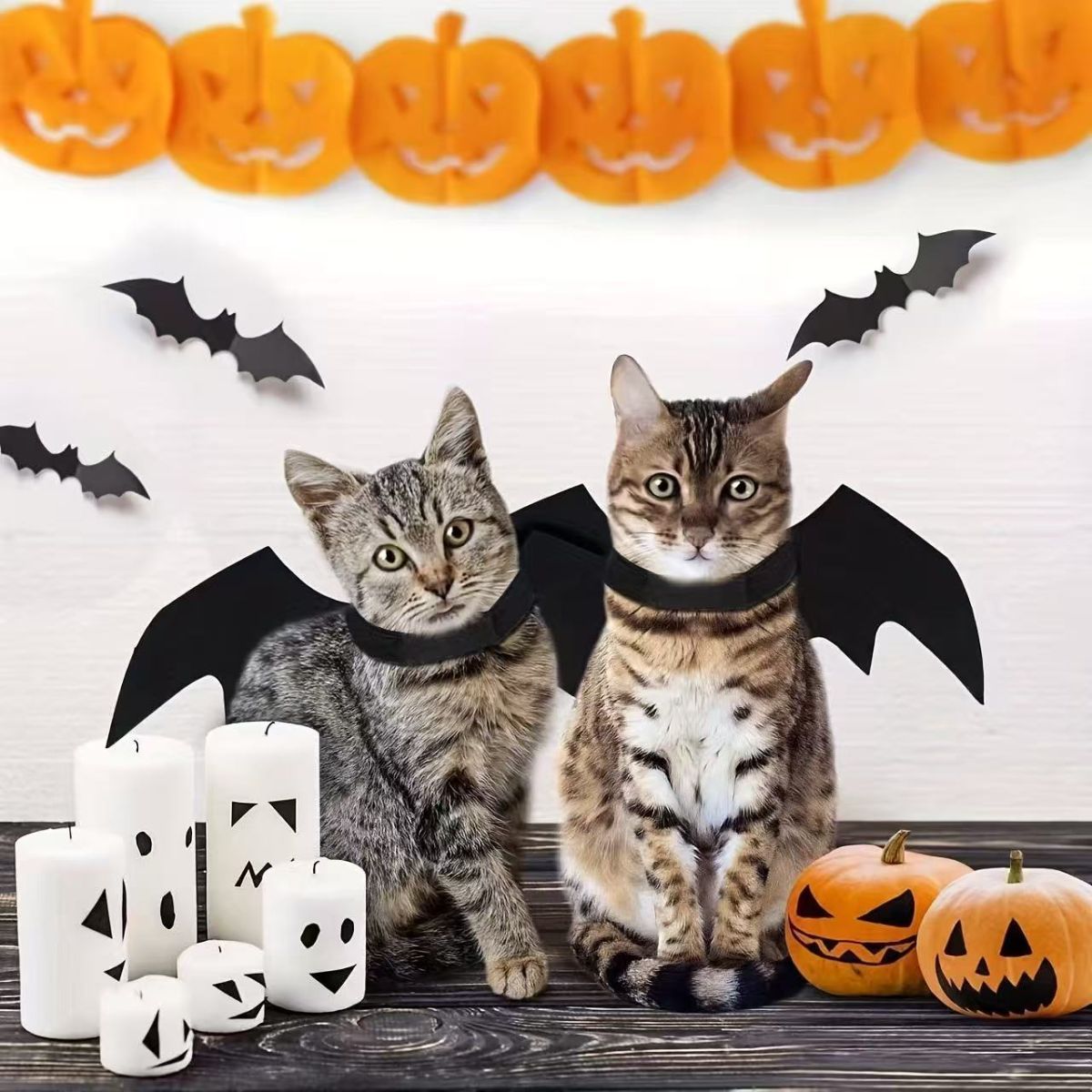 Bat Wing Party Accessory Party Supplies Halloween Costume Themed Birthday - Pumpkin bell - Size 46-20cm