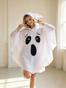 Ghost Cape Party Cape Halloween Costume Party Themed Party Cosplay Cape - White - Size 01