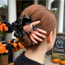 Halloween Decoration Fake Hand Spider Prop Bow Accent Spooky Decor Realistic - Black - Size 01