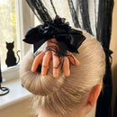 Halloween Decoration Fake Hand Spider Prop Bow Accent Spooky Decor Realistic - Black - Size 01