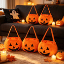 Halloween Candy Bags Pumpkin Shaped Bags Trick Or Treat Bags Halloween Party - Orange - Size 01