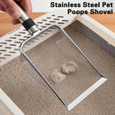 Pet Litter Scoop Stainless Steel Litter Scoop Cat Litter Scoop Litter Sifter - Silver - Size 01