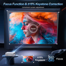 LED Projector Australia Home Cinema Projector Portable Mini Projector Built-In - White - Size 01