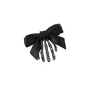 Bow Tie Skeleton Hair Clip Gothic Hair Accessories Women'S Hair Clip Festive - Silver - Size 01