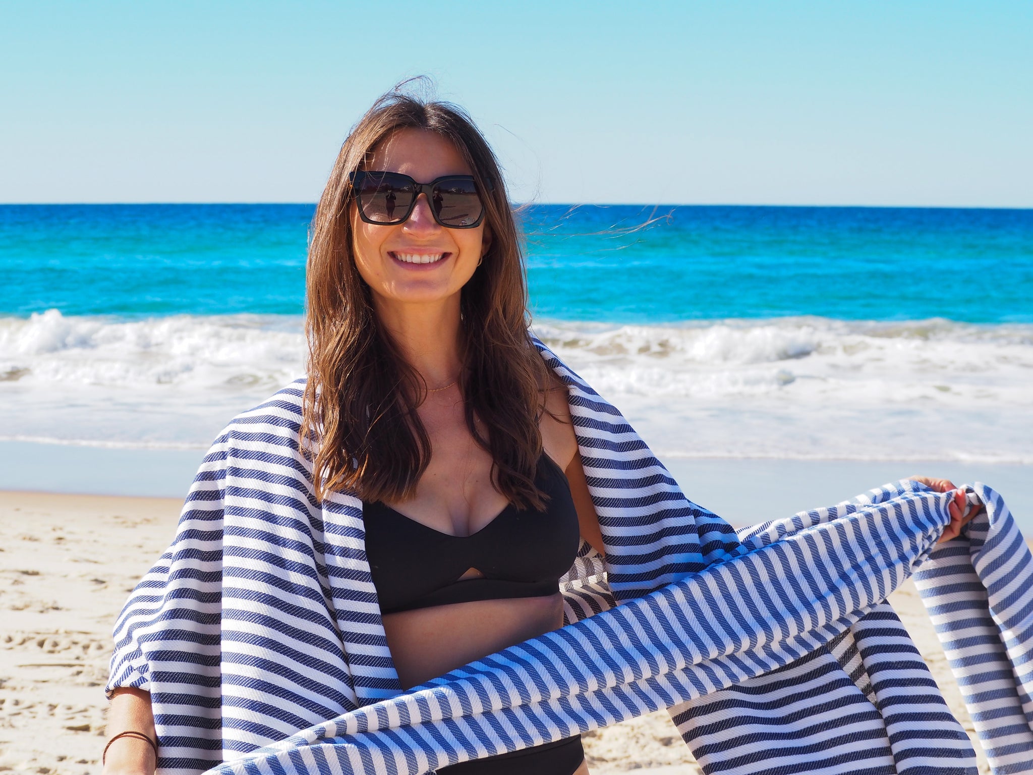 Portsea Turkish Cotton Towel - Denim