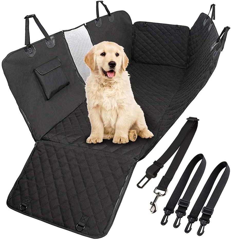 Waterproof Dog Seat Cover with View Mesh and Scratch Prevent Antislip for Trucks,Cars and SUV