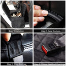 Waterproof Dog Seat Cover with View Mesh and Scratch Prevent Antislip for Trucks,Cars and SUV